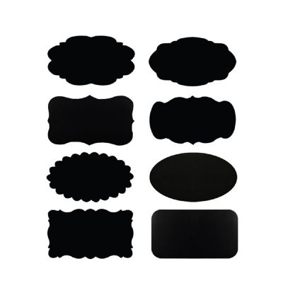 Wrapables Set of 64 Chalkboard Labels / Chalkboard Stickers with White Liquid Chalk Pen Image 1