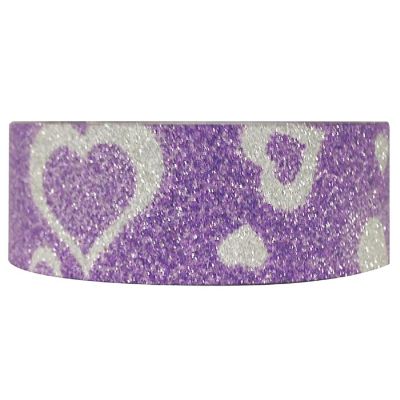 Wrapables Shimmer Washi Masking Tape, Purple Heart Image 1