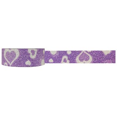 Wrapables Shimmer Washi Masking Tape, Purple Heart Image 1