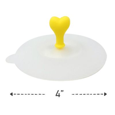 Wrapables Silicone Cup Lids, Anti-Dust Leak-Proof Coffee Mug Covers (Set of 6), Hearts Image 2