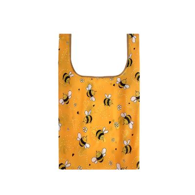 Wrapables Small JoliBag Nylon Reusable Grocery Bag, 2 Pack, Bumblebee Image 2