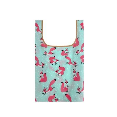 Wrapables Small JoliBag Nylon Reusable Grocery Bag, 2 Pack, Cute Creatures Image 2