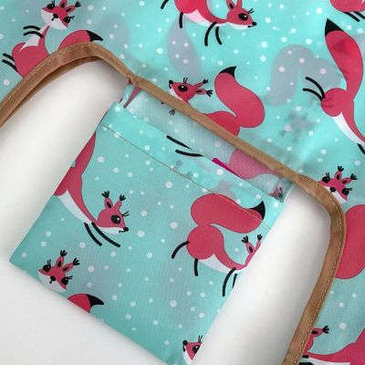 Wrapables Small JoliBag Nylon Reusable Grocery Bag, 2 Pack, Cute Creatures Image 3