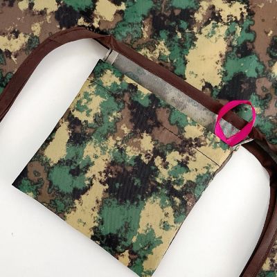 Wrapables Small JoliBag Nylon Reusable Grocery Bag, Camouflage Green Image 3