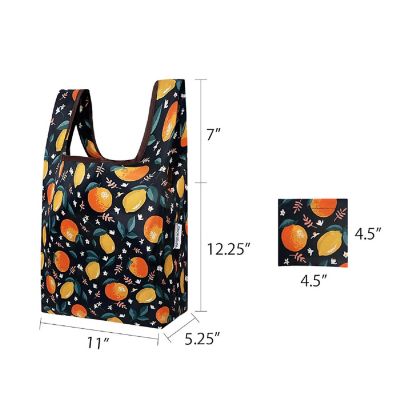 Wrapables Small JoliBag Nylon Reusable Grocery Bag, Citrus Image 1