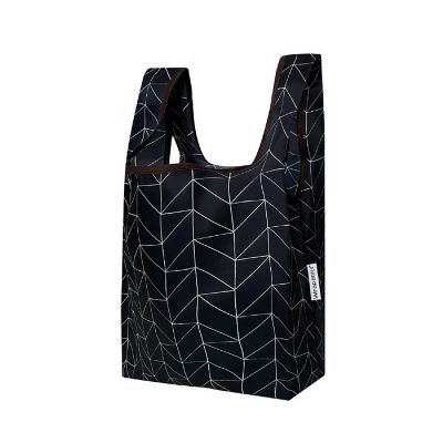 Wrapables Small JoliBag Nylon Reusable Grocery Bag, Rhombus Image 1