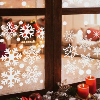 Wrapables Snowflake Christmas Winter Window Decal Stickers, 9Pc Starry Image 2