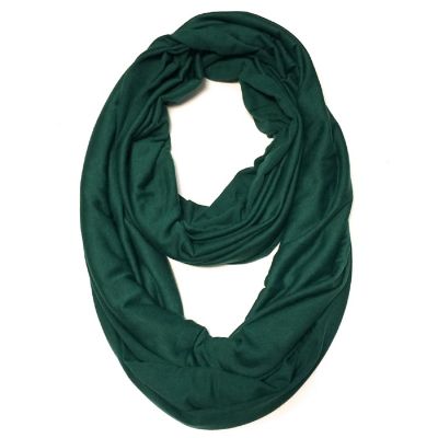 Wrapables Soft Jersey Knit Infinity Scarf, Dark Green Image 1