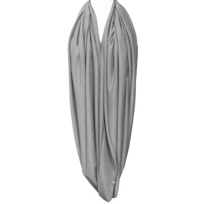 Wrapables Soft Jersey Knit Infinity Scarf, Light Grey Image 1