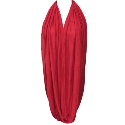 Wrapables Soft Jersey Knit Infinity Scarf, Red Image 1