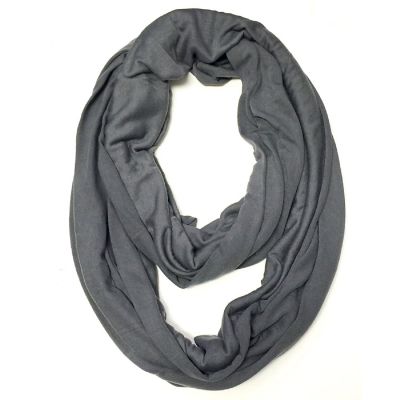Wrapables Soft Jersey Knit Infinity Scarf, Silver Grey Image 1