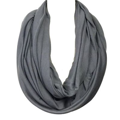 Wrapables Soft Jersey Knit Infinity Scarf, Silver Grey Image 2