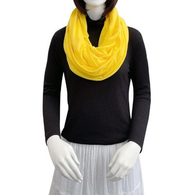 Wrapables Soft Jersey Knit Infinity Scarf, Yellow Image 1