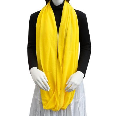 Wrapables Soft Jersey Knit Infinity Scarf, Yellow Image 2