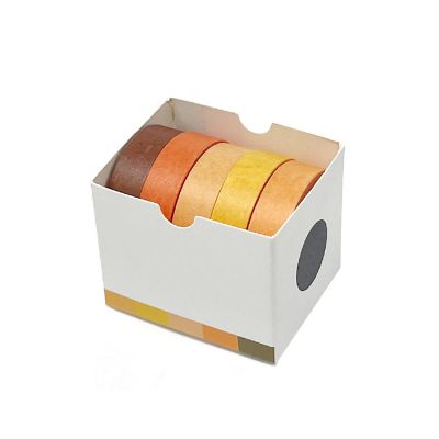 Wrapables Solid Color 10mm x 5M Washi Tape (Set of 5), Orange Image 1