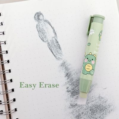 Wrapables Spaceman &amp; Dinosaur Clickable Push Button Erasers, Retractable Erasers with Refills (Set of 2) Image 3