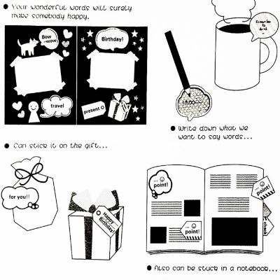 Wrapables Striped Talking Bubble Sticky Notes Image 2