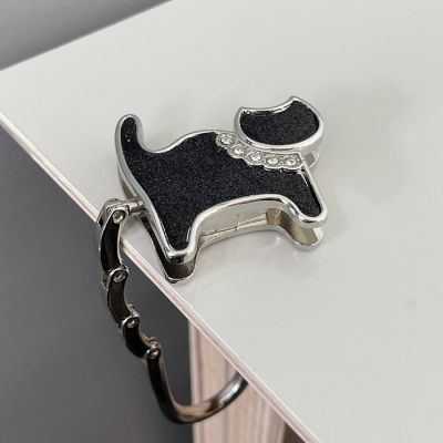 Wrapables Stylish Purse Hook Hanger, Foldable Handbag Table Hanger, Black Cat Image 2