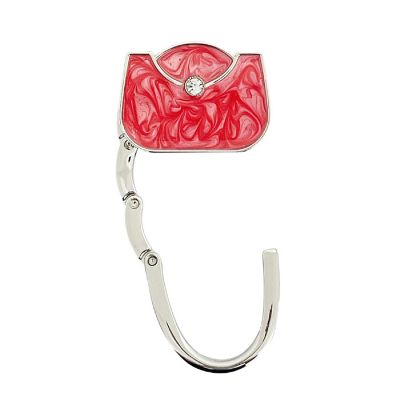 Wrapables Stylish Purse Hook Hanger, Foldable Handbag Table Hanger, Rose Handbag Image 1