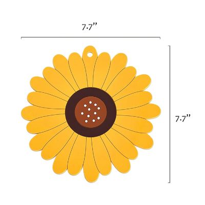 Wrapables Sunflower Coasters, Trivet Mats, Pot Holders (Set of 2), Large Image 1