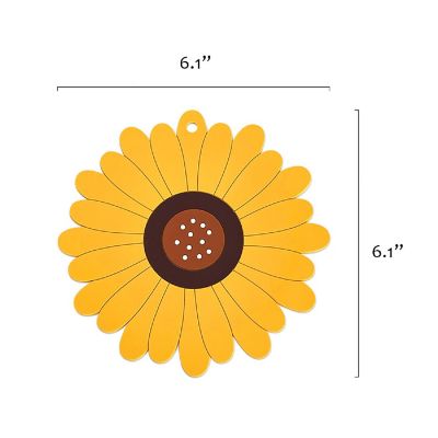 Wrapables Sunflower Coasters, Trivet Mats, Pot Holders (Set of 2), Medium Image 1