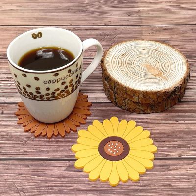 Wrapables Sunflower Coasters, Trivet Mats, Pot Holders (Set of 2), Small Image 3