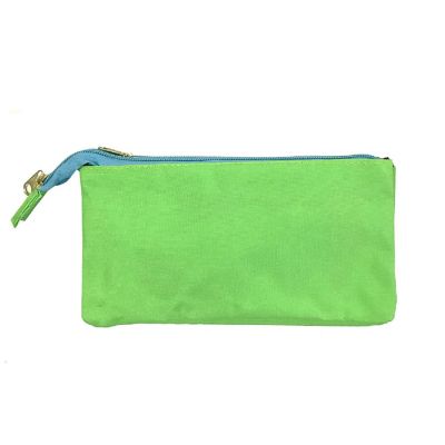 Wrapables Three Layer Multifunctional Pencil Case Cosmetic Bag, Green Image 1