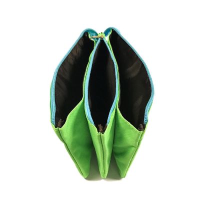 Wrapables Three Layer Multifunctional Pencil Case Cosmetic Bag, Green Image 1
