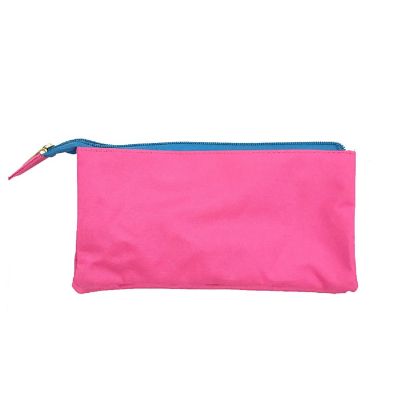 Wrapables Three Layer Multifunctional Pencil Case Cosmetic Bag, Pink Image 1