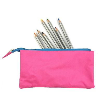 Wrapables Three Layer Multifunctional Pencil Case Cosmetic Bag, Pink Image 3