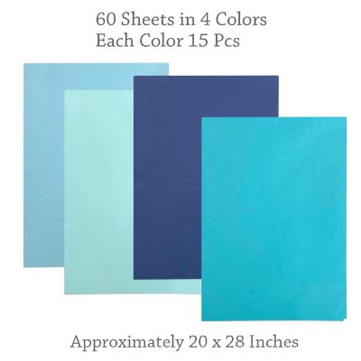 Wrapables Tissue Paper 20 x 28 Inch (60 Sheets), Blue Image 1