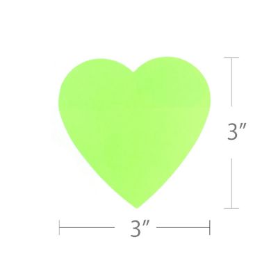 Wrapables Transparent Sticky Notes, Waterproof Self-Adhesive Memos (Set of 5), Hearts Image 1