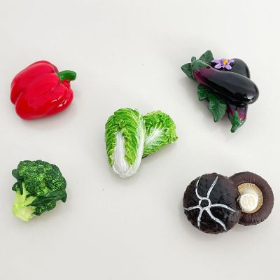 Wrapables Vegetables 3D Resin Fridge Magnets, Food Simulation Refrigerator Magnets (Set of 5) Image 1