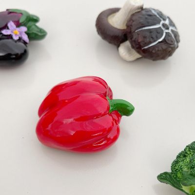 Wrapables Vegetables 3D Resin Fridge Magnets, Food Simulation Refrigerator Magnets (Set of 5) Image 2