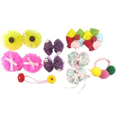 Wrapables Vibrant Bows Hair Clips and Hair Ties (Set of 12) Image 1