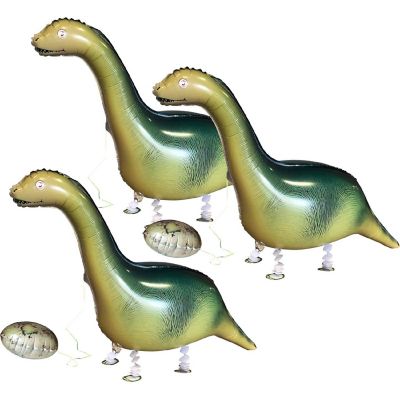 Wrapables Walking Animal Pet Balloon (Set of 3), Dinosaur Image 1