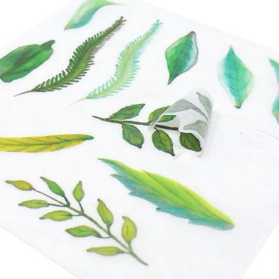 Wrapables Washi Scrapbooking Stickers Box Set, Green Plants (20 sheets) Image 3