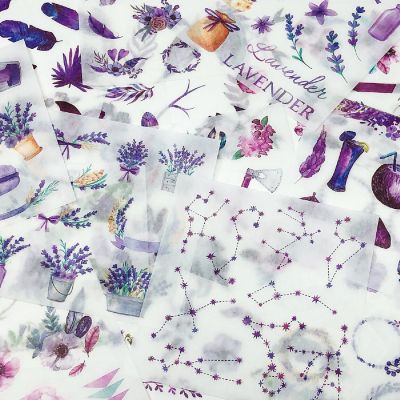 Wrapables Washi Scrapbooking Stickers Box Set, Lavender Celebration (20 sheets) Image 1