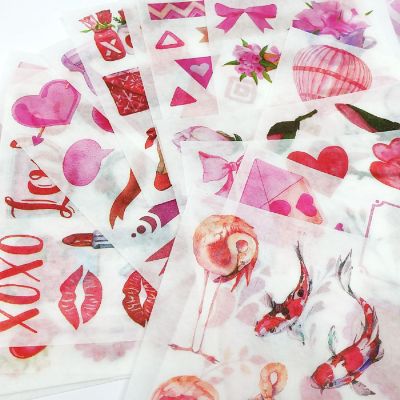 Wrapables Washi Scrapbooking Stickers Box Set, Pink Romantic (20 sheets) Image 2