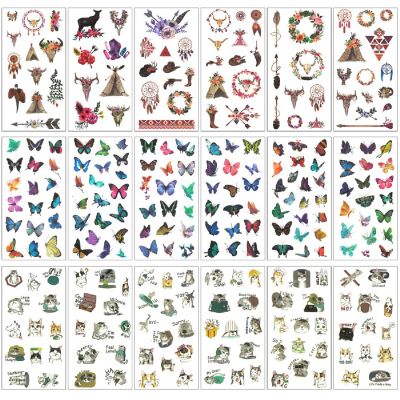 Wrapables Washi Stickers Sets for Scrapbooking, (18 sheets) Butterflies & Cats Image 1