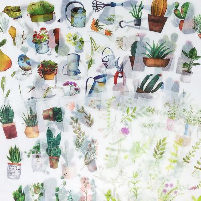 Wrapables Washi Stickers Sets for Scrapbooking, (18 sheets) Gardening Image 1