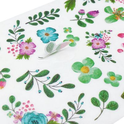 Wrapables Washi Stickers Sets for Scrapbooking, (9 sheets) Leaves and Flowers Image 3