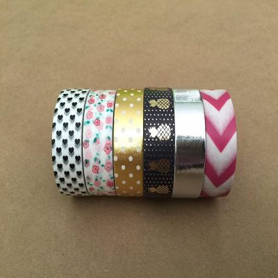 Wrapables Washi Tapes Decorative Masking Tapes, Set of 6, AD100 Image 1