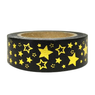 Wrapables Washi Tapes Decorative Masking Tapes, Shiny Starry Night Image 1