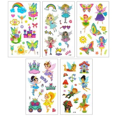 Wrapables Waterproof Temporary Tattoos for Children, 20 sheets, Butterflies & Fairies Image 3