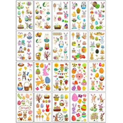 Wrapables Waterproof Temporary Tattoos for Children, 20 sheets, Easter Image 1