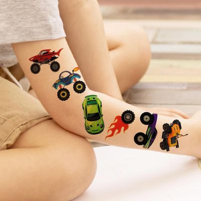 Wrapables Waterproof Temporary Tattoos for Children, 20 Sheets, Vehicles Image 3