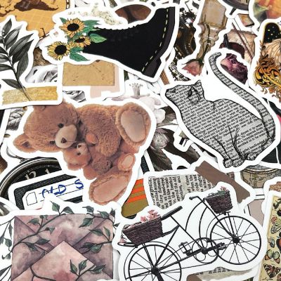 Wrapables Waterproof Vinyl Stickers for Water Bottles, Laptops, 100pcs, Vintage Image 3