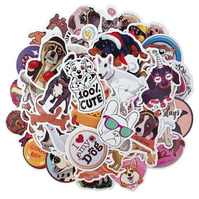 Wrapables Waterproof Vinyl Stickers for Water Bottles, Laptops, 80pcs, Adorable Doggies Image 1