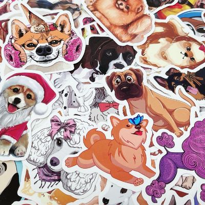 Wrapables Waterproof Vinyl Stickers for Water Bottles, Laptops, 80pcs, Adorable Doggies Image 3